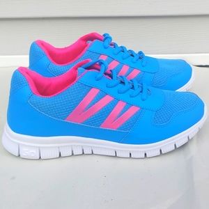 JAB Trading Ladies Athletic Shoes Size 9 Pink Blue